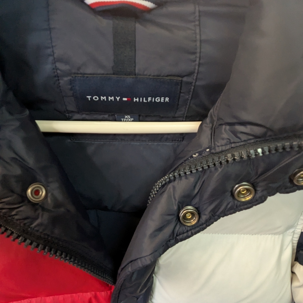 Tommy Hilfiger Colorblock Puffer Jacket - Navy, Red, White